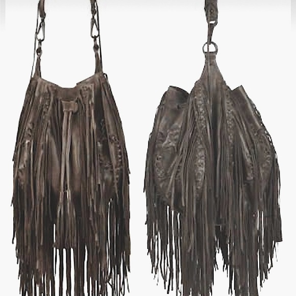 ALL SAINTS Spitalfields BoHo Leather Fringe Bag. This bag is beyond gorgeous! - Picture 2 of 15